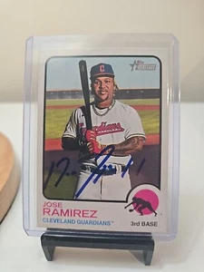 2022 Topps Heritage - Real One Autographs #ROA-JRZ Jose Ramirez (AU) - Picture 1 of 2