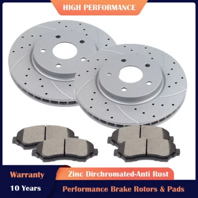 302mm Front Rotors and Brake Pads for Dodge Grand Caravan Chrysler Town&Country - Image 1 of 4