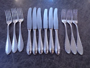 Wellner Chippendale Dekor Vorspeisenbesteck für 6 Personen 12 Teile Silber 90er - Picture 1 of 7