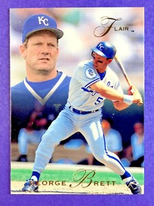 1993 Flair George Brett Baseball Card Kansas City Royals (13x AS/MVP/HOF)
