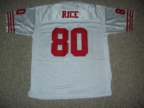 JERRY RICE Unsigned Custom San Francisco White Sewn Football Jersey Sizes S-3XL Cover