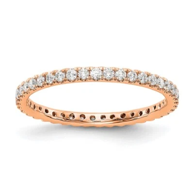 0.51Ct Lab Grown Diamond Eternity Band Ring Size 5 14K Rose Gold (VS/SI,GH) - Image 1 of 4