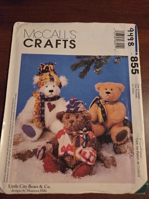 VTG OOP McCalls Crafts 9498 10" Stuffed Bears & Clothes Little City Bears UC FF - Image 1 of 4