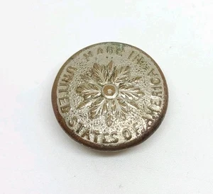 Vintage Brass Made United States Of America Threaded Screw On Oil Lamp Lid Cap - Picture 1 of 3