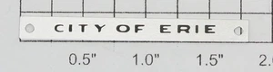 Placa de identificación AMT 101-05 "Ciudad de Erie" con agujeros - sin adhesivo - Imagen 1 de 2