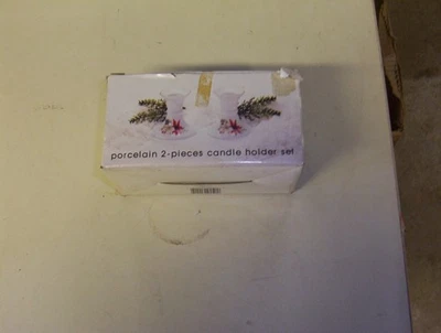 PORCELANA PALO CANDELABROS/JUEGO DE 2/NIP/VACACIONES Foto 1 de 2