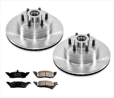 Front Brake Rotors & Brake Pads for Dodge Dakota 91-96 Rear Wheel Drive Rear ABS - Image 1 of 4