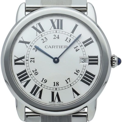 CARTIER Ronde SoloLM watch W6701005 Stainless Steel mensWatch Silver USED - image 1 of 4