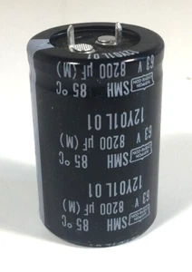Condensatore elettrolitico radiale a scatto Nippon 8200uF 63V DC - Foto 1 di 6