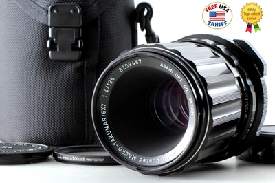[Top Mint w/Case] Pentax SMC Macro Takumar 135mm f4 Lens for 6x7 67 From JAPAN - Image 1 of 4