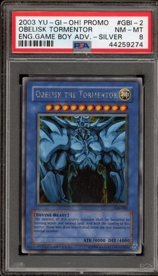 Yu-Gi-Oh! Obelisk The Tormentor Game Boy Advance Secret Rare Promo GBI-002 PSA 8 - Image 1 of 2