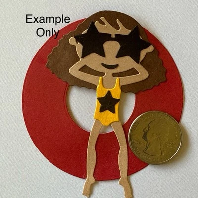 LITTLE GIRL ON ININTERNE TUBE Juego Troquelado (6 piezas) Lago•Río•Traje de Baño •Sol•Fabricación de Tarjetas• Foto 1 de 4