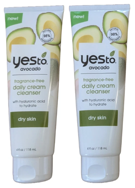 Yes to Avocado Daily Cream Cleanser for Dry Skin 4 FL Oz/118 Ml -