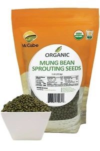 McCabe Organic Mung Bean Sprouting Seeds, 1-pound, USDA & CCOF Organic Certified - Picture 1 of 6