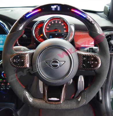 Mini Cooper S JCW F54 F55 F56 F5X LCI 2 Carbon Fibre Steering Wheel Customisable - Image 1 of 4