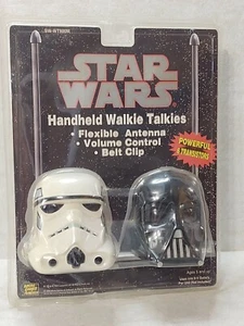 1994 Walkie talkie Star Wars DARTH VADER & STORMTROOPER Nuovi in confezione vintage - Foto 1 di 5