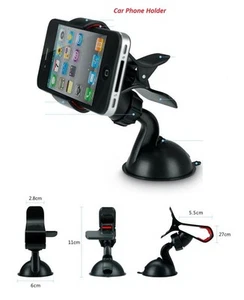 Car Holder Windshield Black Mount Stand Universal Poweradd for Mobile Phones - Picture 1 of 6