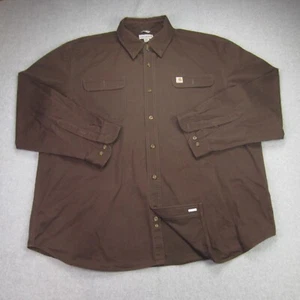 Carhartt Shirt Mens 2XL Brown Rugged Flex Original Fit Midweight Button Down LS - Picture 1 of 13