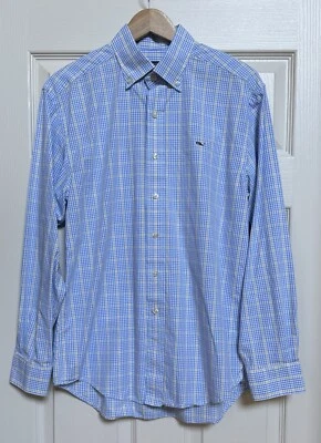VINEYARD VINES Blue & Yellow Checked Button Down 100% Cotton Whale Shirt Sz S - Image 1 of 4