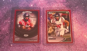 2017 Evan Engram Sage Hit Premier Draft #38 2- Card Lot Red - Picture 1 of 2