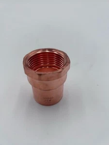 FEMALE ADAPTER ( C X FPT ) 3/4 " NOMINAL SIZE FITTING 100 % COPPER - Picture 1 of 4