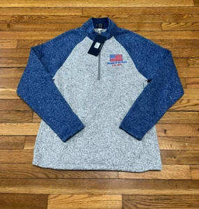 Charles River USA Patriotic Fleece Jacket Men's Size Large 1/4 Zip NWT - Picture 1 of 4