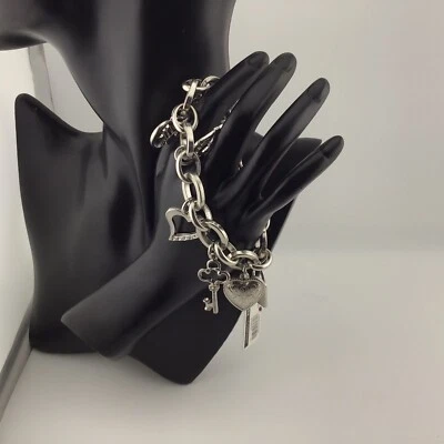 Pulseira Berloque Prata T Corrente Chunky Boho Chic Menina Limpa Estética Moda 7,5” - Imagem 1 de 4