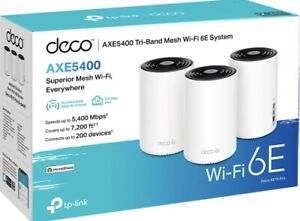 TP-Link - Deco XE75 Pro AXE5400 Tri-Band Wi-Fi 6E Whole Home Mesh System (3-P...