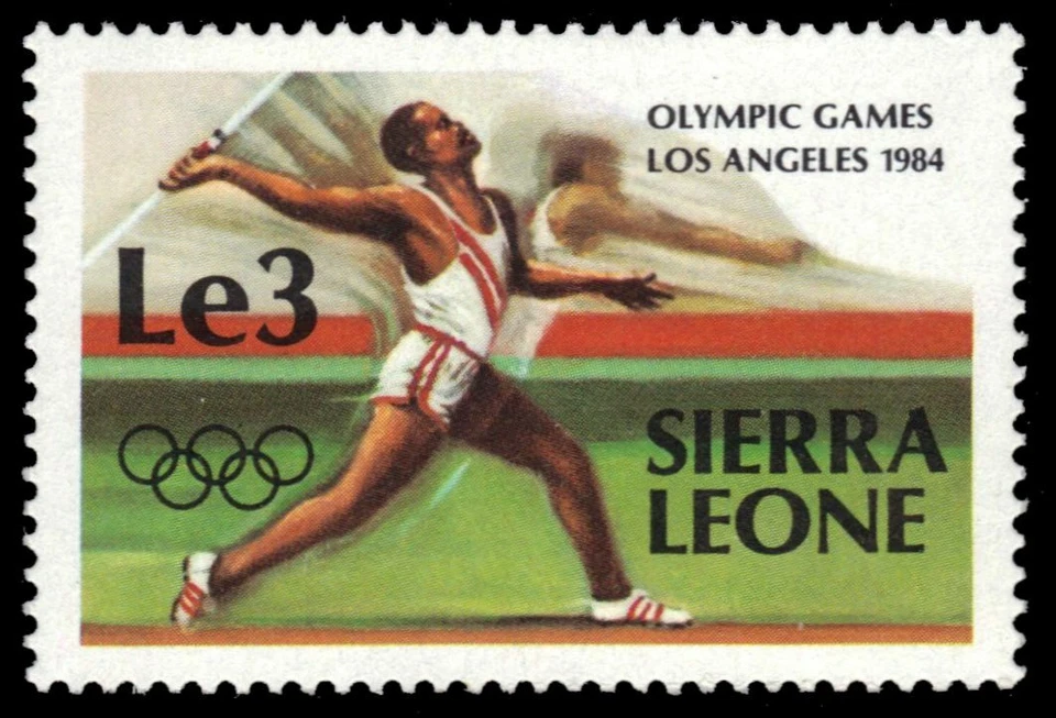 SIERRA LEONA 616 - Juegos Olímpicos de Los Ángeles "Tiro de Jabalina" (pa93347) Foto 1 de 1