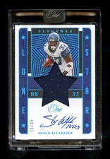 2022 Panini ONE Shaun Alexander On-Card AUTO #d/35 SSP Lone Star Patch Seahawks