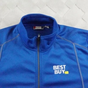 Best Buy Giacca Divisa Dipendente Uomo Grande Full Zip Blu Logo Ricamato - Foto 1 di 11