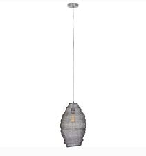 DecMode Industrial One Bulb Metal Beehive Lantern Pendant