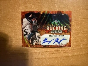 2024 Leaf PBR - Marcus Mast - Bucking Awesome Fire Wave Refractor Auto #d 1/1 - Foto 1 di 2