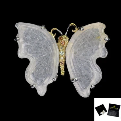 925 Anello Argento Sterling Quarzo Intagliato Zaffiro Gemma Gioielli Fatto 8.5 - Immagine 1 di 4