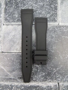 New 20mm Soft Rubber Strap Black Diver Watch Band for IWC Pilot Portugieser R - Picture 1 of 6
