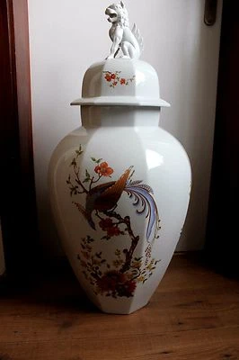 Kaiser Vase Bodenvase Deckelvase Olivia Deckel mit Drachenfigur H 86 - Bild 1 von 4