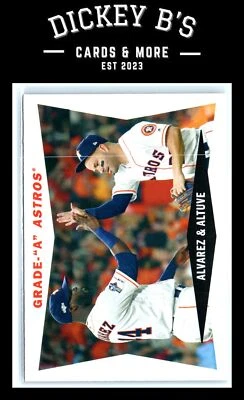 2020 Topps Archives 1960 Combo Cards #60CC-AA Grade "A" Astros (Alvarez/Altuve) - Image 1 of 2