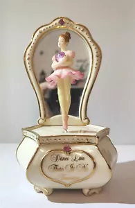 Caja de música de porcelana bailarina Ardleigh Elliott 2002 colección no. A00556 - Imagen 1 de 3