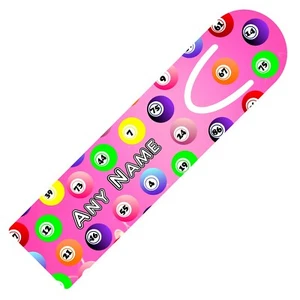 PERSONALISED BINGO BALLS PRINT BOOKMARK ALUMINIUM PAGE HOLDER READING GIFT - Picture 1 of 4