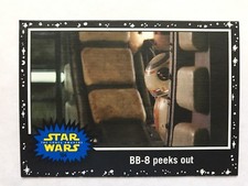 2015 Topps Star Wars: Journey to The Force Awakens #104 BB-8 peeks out BLACK 