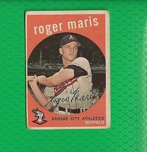 1959 Topps Roger Maris Kansas City Athletics  #202  🚀😳💥 GVG - Picture 1 of 2
