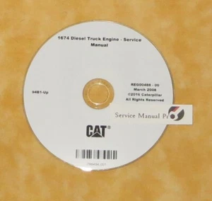 Reg000488 Cat 1674 Diesel LKW Motor Reparatur Service Handbuch 94B - Bild 1 von 1