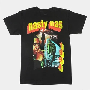 Nas T-Shirt Nasty Nas 1994 Official Hip Hop Graphic Rap Tee Rare Black Mens S - Picture 1 of 12