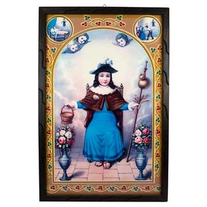 Mrcjsales - Heiliges Kind von Atocha - rustikaler Rahmen, einzigartige mexikanische Kunst, Symbol von H - Bild 1 von 14