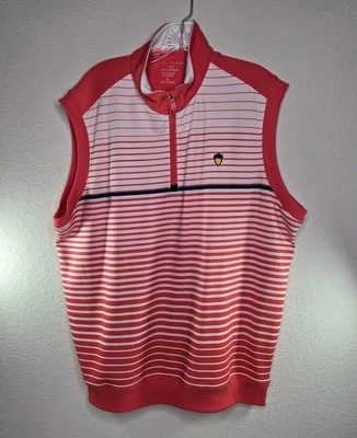 Acorn Country Club Mens L 1/4 Zip Vest Bobby Jones Red - Image 1 of 4