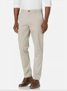GOODTHREADS Herren sportliche Passform gewaschen Komfort Stretch Chino Hose 36x32 - khaki - Bild 1 von 4