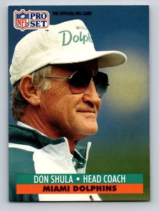 1991 Pro Set - Don Shula #216 Miami Dolphins - Picture 1 of 2