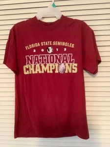 Florida State Seminoles 2013 Champions T Shirt Size Medium Garnet Gold Crystal - Picture 1 of 4