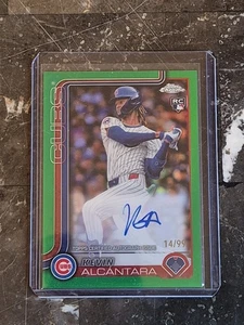 Kevin Alcantara 2025 Topps Chrome Rookie Auto Green Refractor 14/99 Cubs #RA-KA - Bild 1 von 2