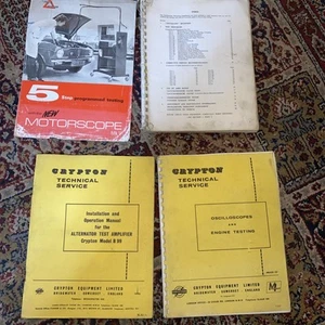 4 1960s CRYPTON TECHNICAL service WORKBOOK oscilloscope dynascope engine bundle - Picture 1 of 10